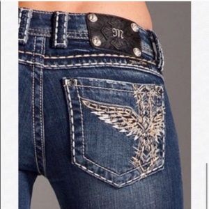 Miss Me Winged Cross Pocket Jeans